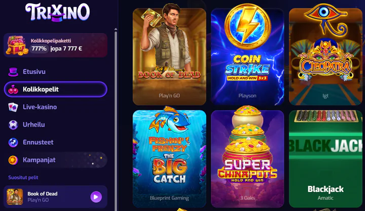 Trixino Casino pelit